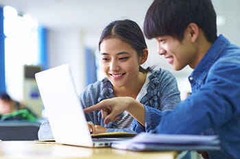 Two Asian Students