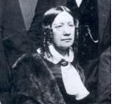 A monochrome portrait of historic educator Catherine Beecher.