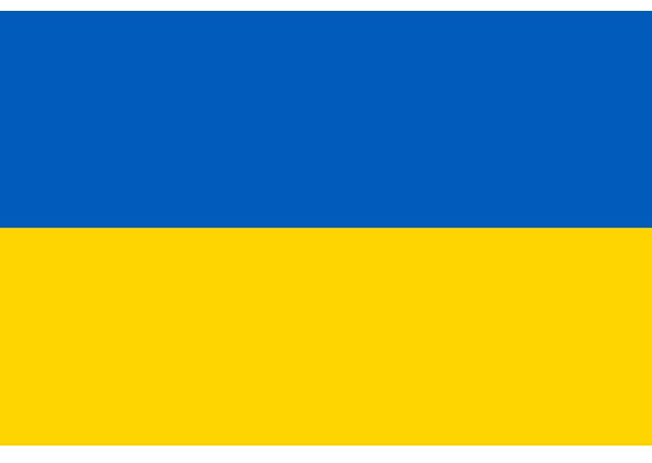 The national flag of Ukraine