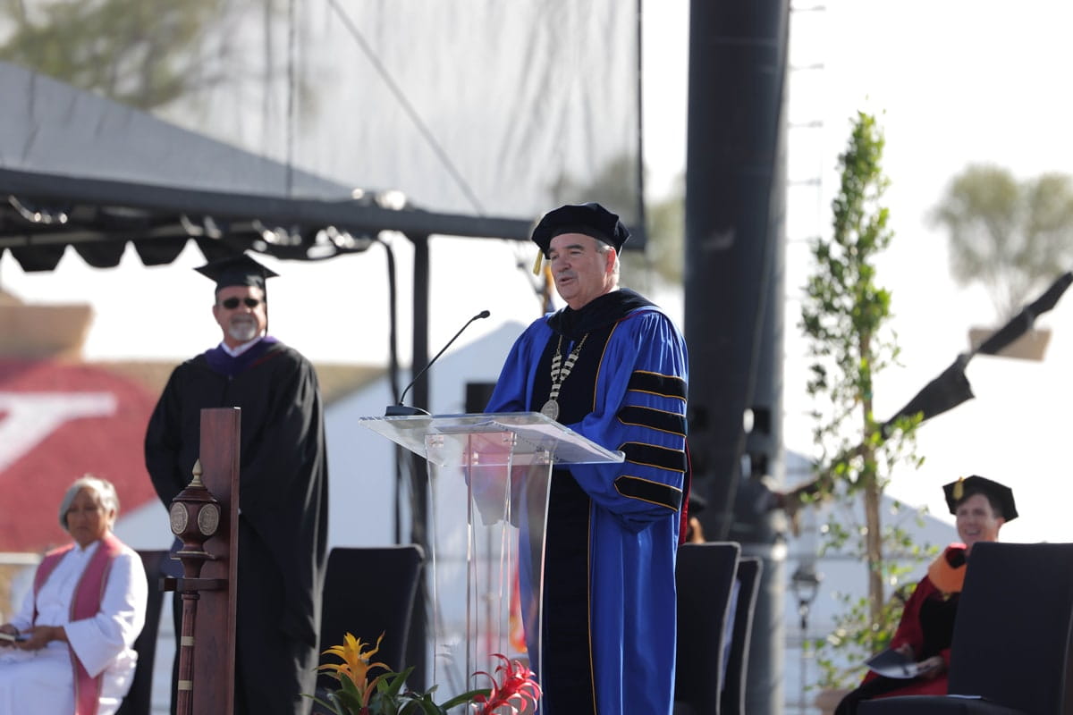 Chancellor Andrews Speaking at Commencement