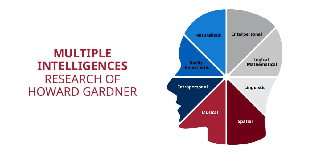 What are the 9 multiple intelligences of Gardner?