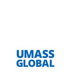 Animated UMass Global Block Logo GIF