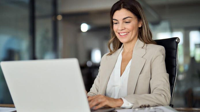 Woman on the laptop in the office