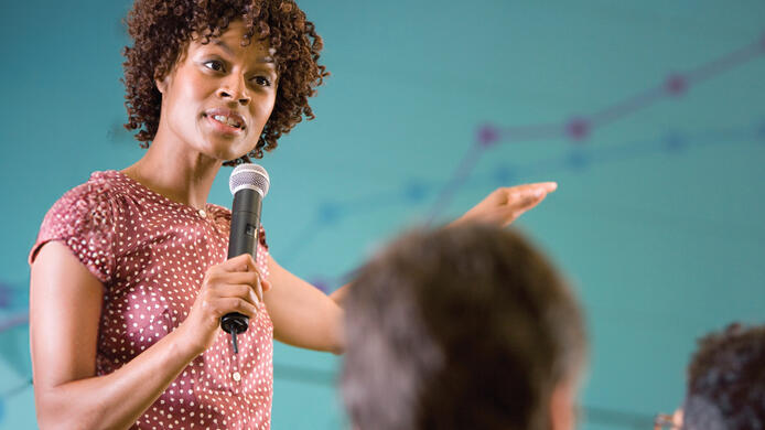Businesswoman Leading Meeting