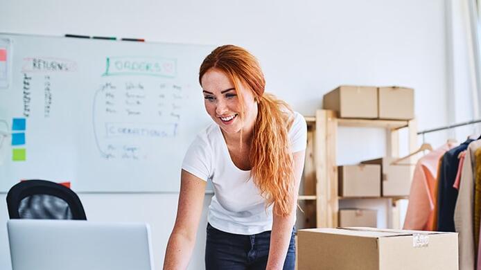 Female Entrepreneur working in office