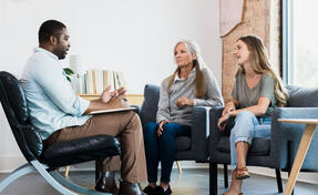 Counselor with two women