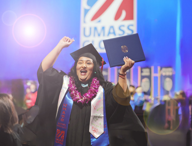Graduate cheering