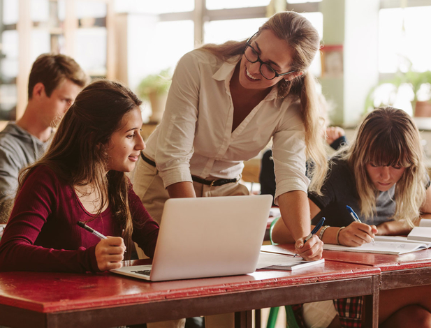Teacher in class