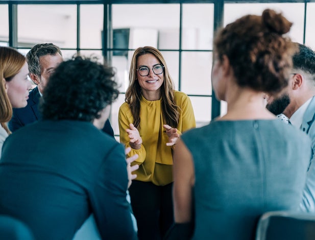 team leader speaking