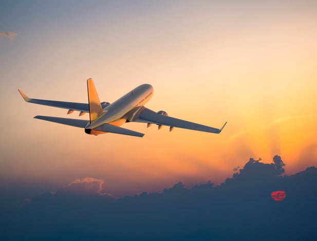 Airplane in the sky