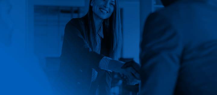 Business people shaking hands in the office. Group of business persons in business meeting. Three entrepreneurs on meeting in board room. Corporate business team on meeting in modern office. Female manager discussing new project with her colleagues. Company owner on a meeting with two of her employees in her office.