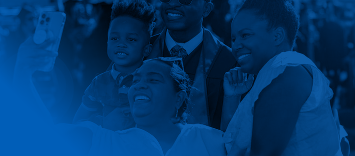 Family of graduate taking a selfie