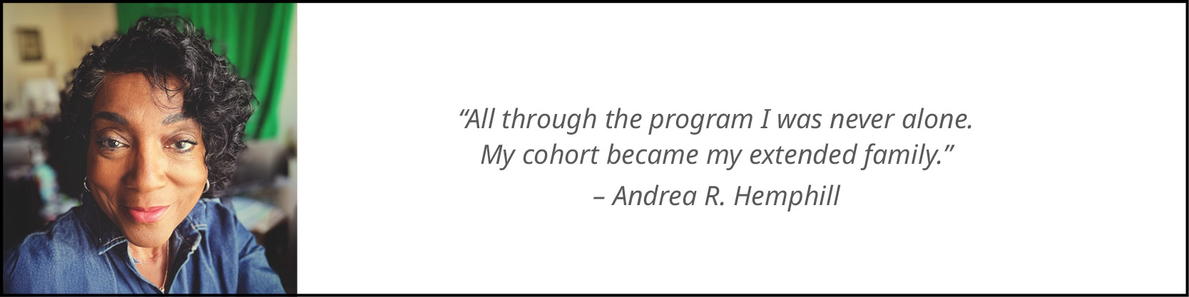 UMass Global former student's, Andrea R. Hemphill, testimonial on why they chose UMass Global