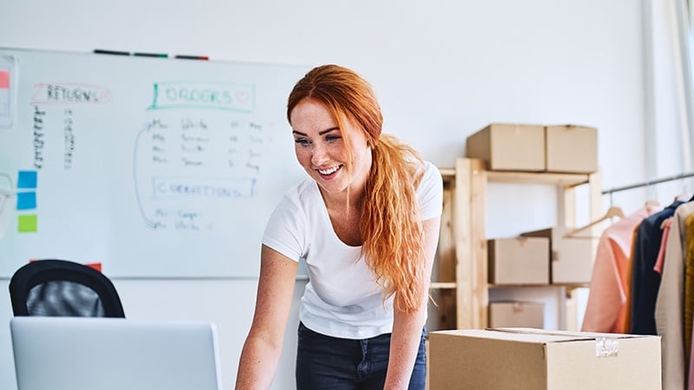 Female Entrepreneur working in office